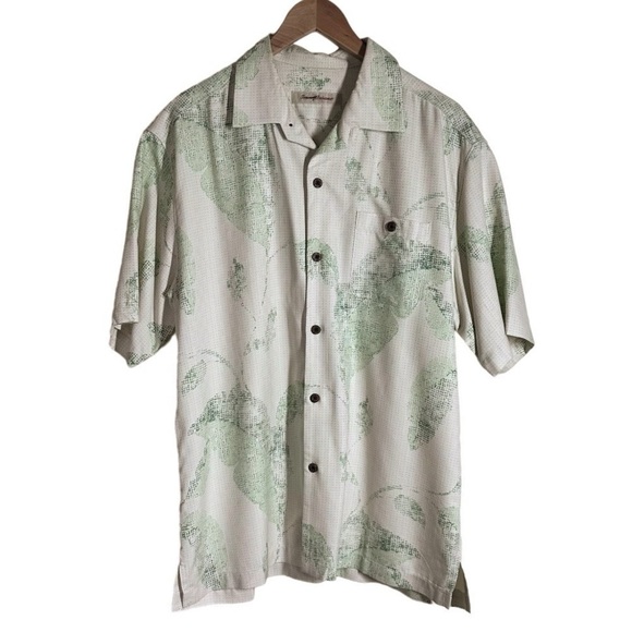 Tommy Bahama Silk Short Sleeve Button Down Shirt Size Medium - Picture 1 of 7